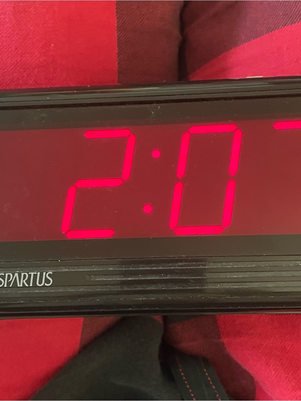 Spartus 1122-A Digital Standard Alarm Clock, Black, Snooze, 12-Hour Plug-In